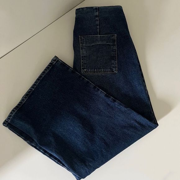 Zara Cropped Z1975 Wide Leg Buttoned - Picture 8 of 10